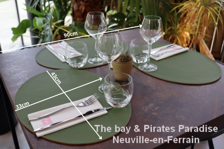 Set de table simili cuir - recto/verso - Ovale - Chez elles - Photo n°3